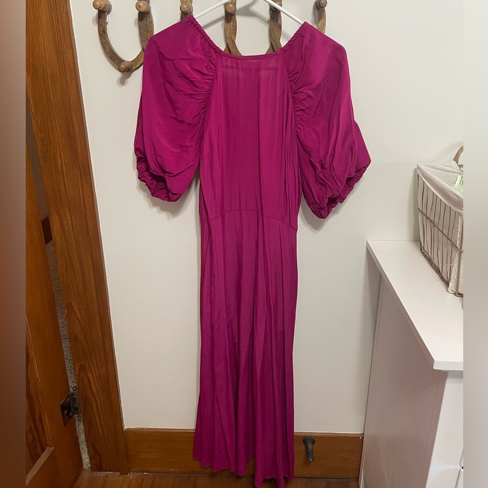 Pink midi dress
